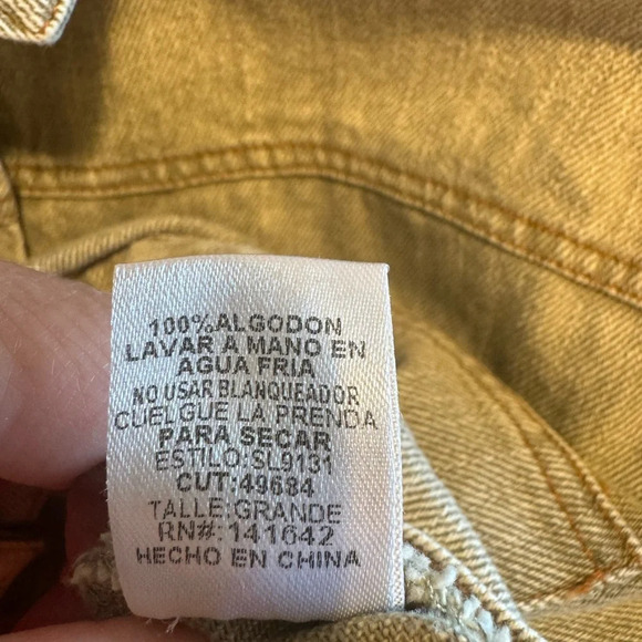 She + Sky Cropped Denim Jacket Sz L - Picture 7 of 10